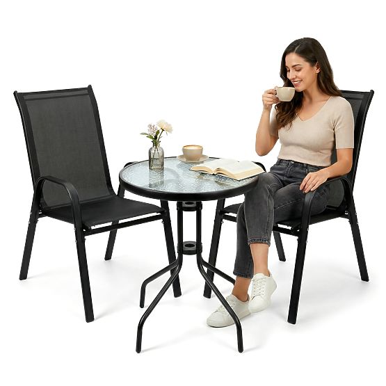 PALMA Garden Furniture Set Table + 2 Chairs