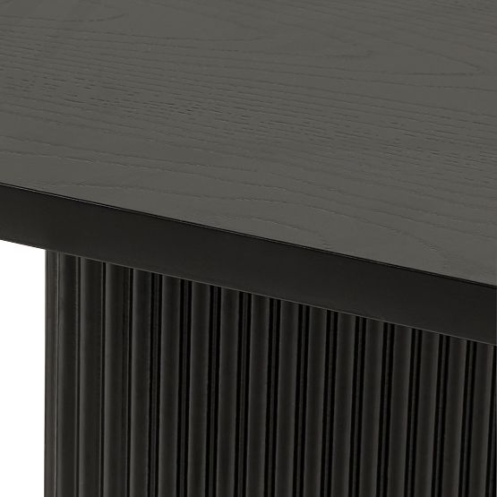 Pauline Desk/Console 140 cm, Black, Slats