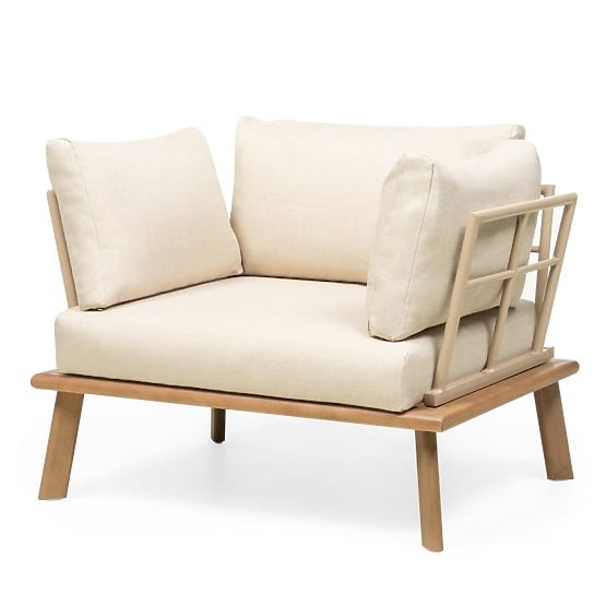 Penne Garden Furniture Set, Eucalyptus Wood FSC, Aluminum, Beige