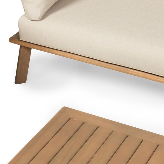 Penne Garden Furniture Set, Eucalyptus Wood FSC, Aluminum, Beige