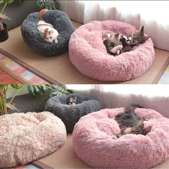PET BED FOR DOGS AND CATS PJ-014 LIGHT GRAY L