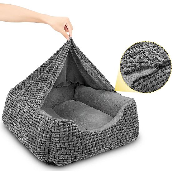 PET BED FOR DOGS CATS PJ-018 GRAY L