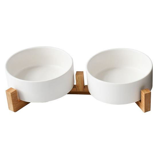 PET FOOD AND WATER BOWL WHITE 331579