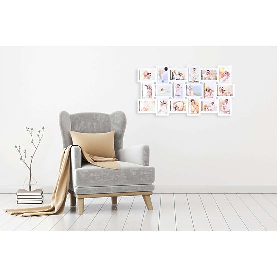 Photo Frame for 18 Photos Morka White
