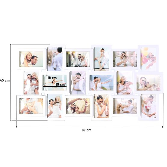 Photo Frame for 18 Photos Morka White