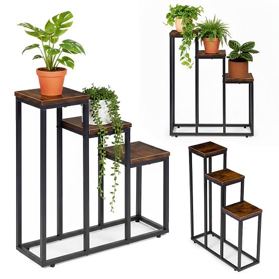 Plant Stand with 3 Shelves Loft ModernHome