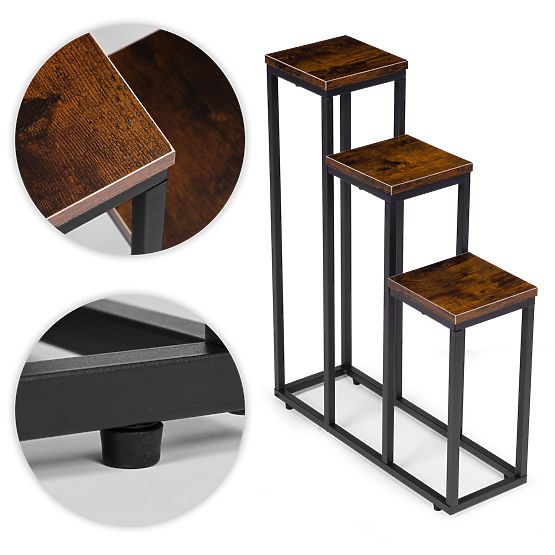 Plant Stand with 3 Shelves Loft ModernHome