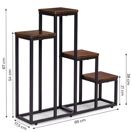 Plant Stand with 4 Shelves Loft ModernHome