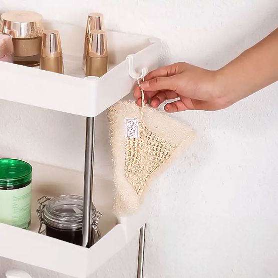 Plastic Bathroom Shelf with 4 Shelves and Wheels