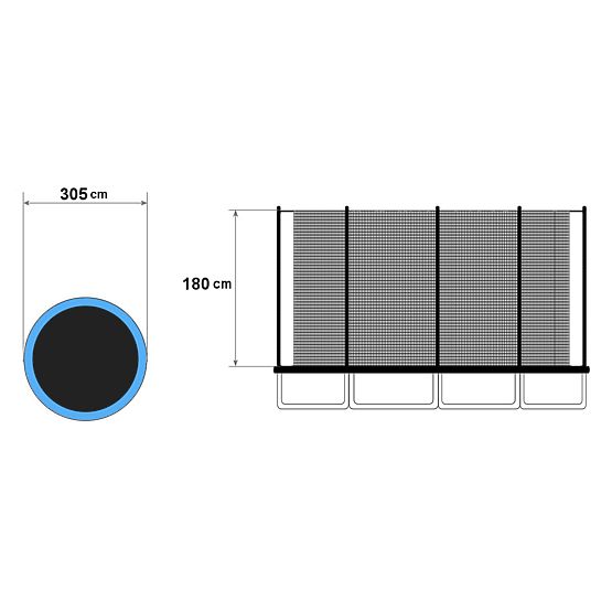 Protective Net for Trampoline 305cm 10ft/8