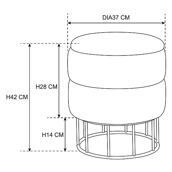 PUF ELZA BOTTLE GREEN