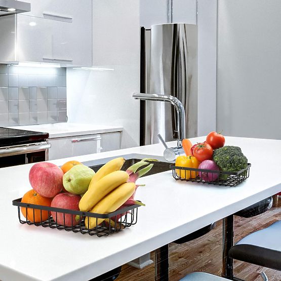 PULOS 2-Tier Black Fruit Basket