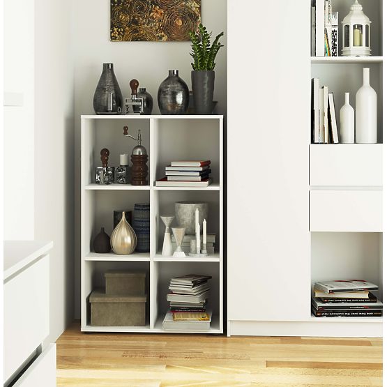 QUAD Shelf with 6 Shelves - White
