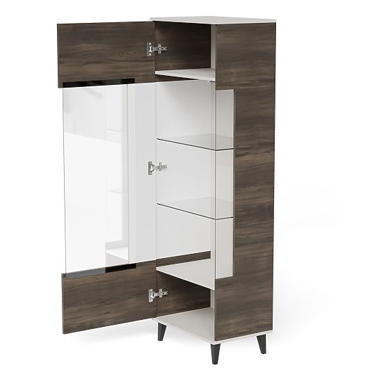 RANDOM 2-in-1 Display Cabinet Cashmere/Walnut/Black