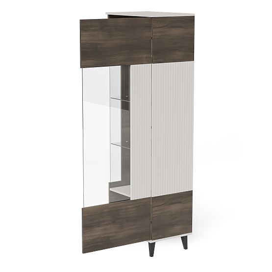 RANDOM 2-in-1 Display Cabinet Cashmere/Walnut/Black