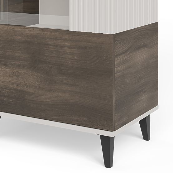 RANDOM 2-in-1 Display Cabinet Cashmere/Walnut/Black