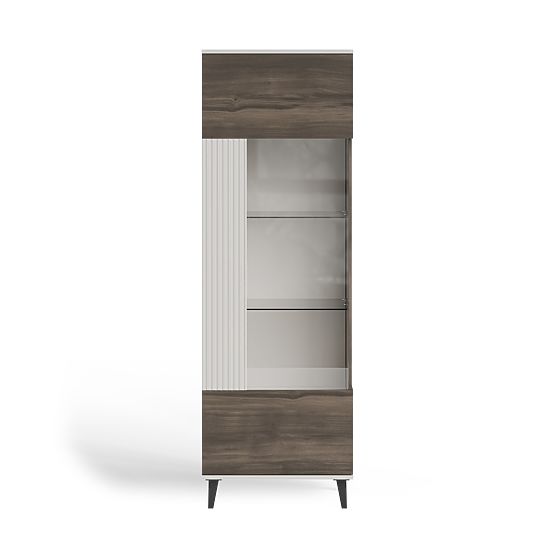 RANDOM 2-in-1 Display Cabinet Cashmere/Walnut/Black