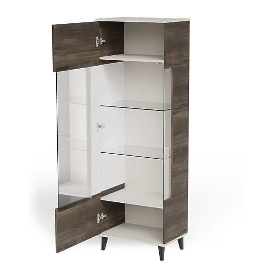 RANDOM 2-in-1 Display Cabinet Cashmere/Walnut/Black