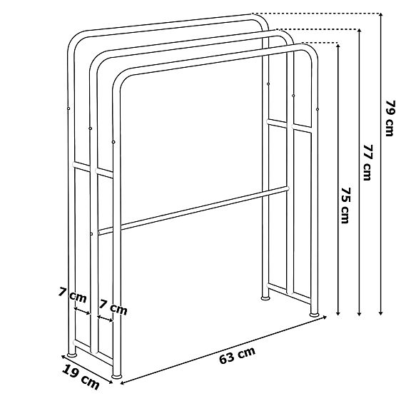 RATO Black Towel Stand
