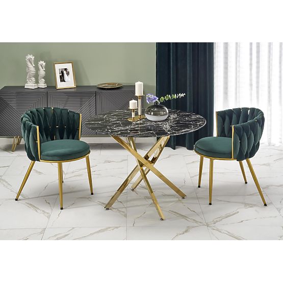 RAYMOND 2 Table, Top - Black Marble, Legs - Gold (2p=1pc)
