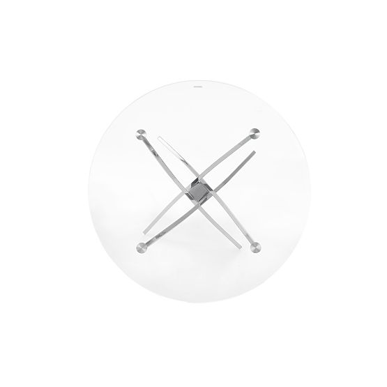 RAYMOND Table, Top - Transparent, Legs - Chrome
