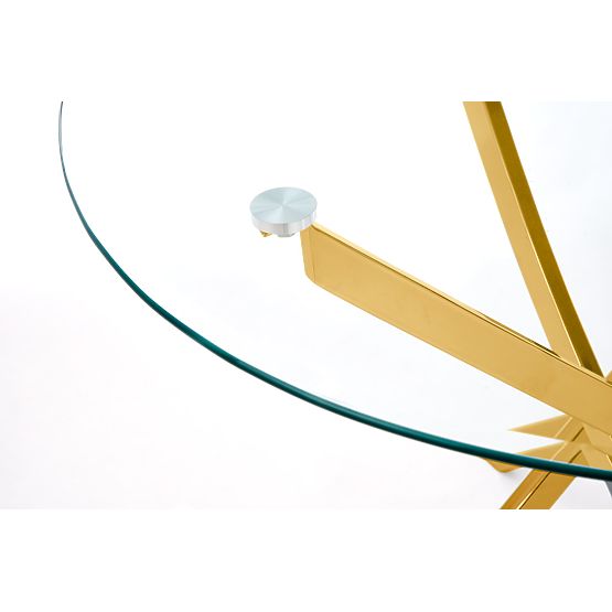 RAYMOND Table, Top - Transparent, Legs - Gold (2p=1pc)