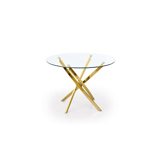 RAYMOND Table, Top - Transparent, Legs - Gold (2p=1pc)