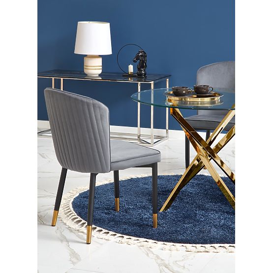 RAYMOND Table, Top - Transparent, Legs - Gold (2p=1pc)