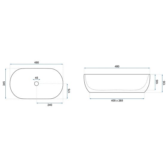REA Amelia ASH MATT Furniture Washbasin