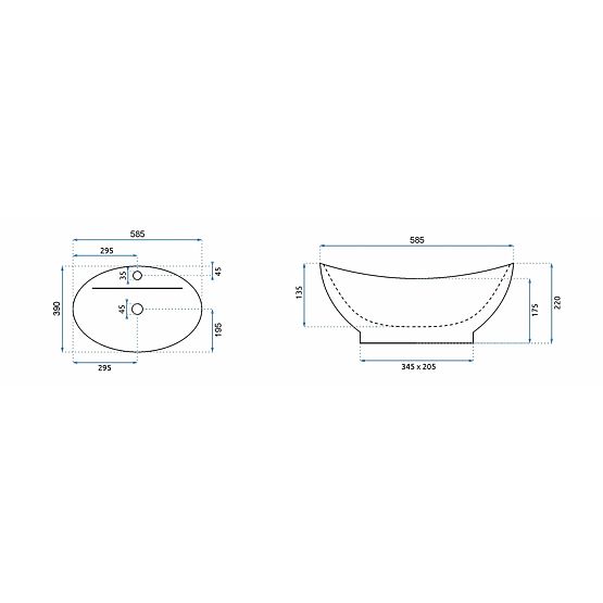 REA Cindy Countertop Basin