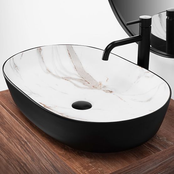 Rea CLEO 61 BLACK AIAX MATT Countertop Basin
