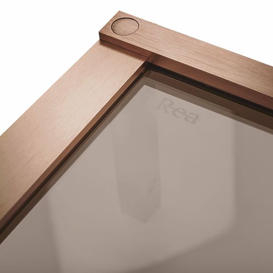 Rea Hugo 80 Brushed Copper Shower Doors