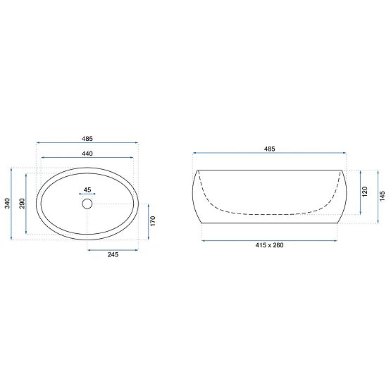 Rea Linda Granite Matte Furniture Washbasin