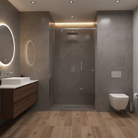 Rea Primo Swing 100 Chrome Shower Door