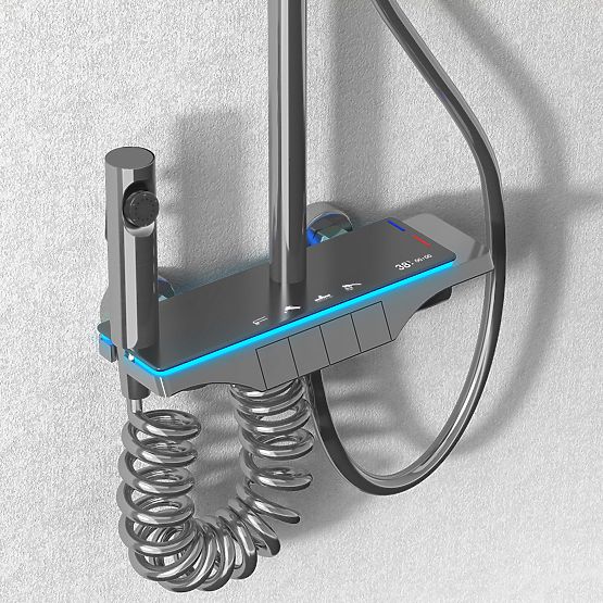 REA Savio Shower Set with LED Display Titan