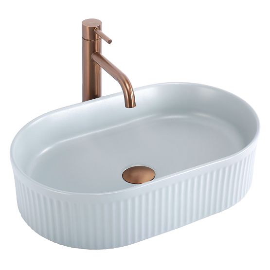 Rea Vanda Baby Blue Matt Furniture Washbasin