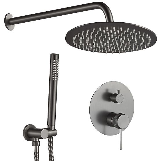 Recessed Shower Set Rea Lungo Grip Titan + BOX