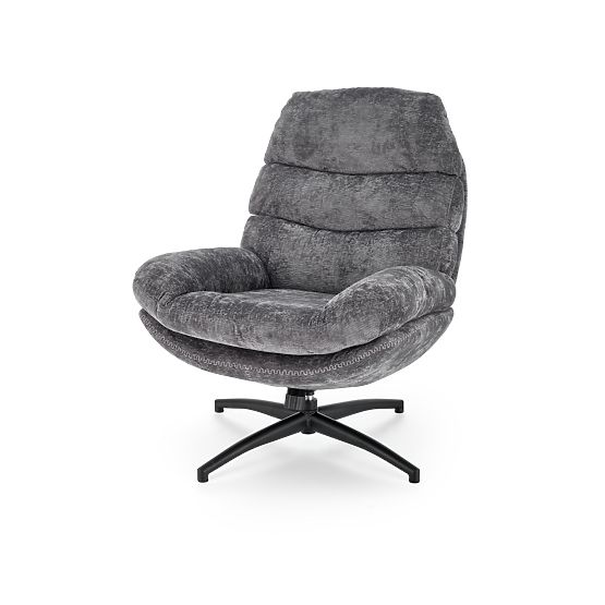 Recliner Chair DARIO with Footrest and Rocking Function, Gray (1p=1pc)