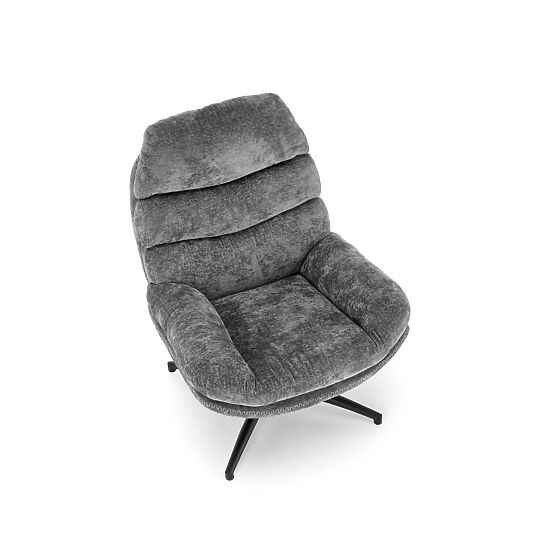 Recliner Chair DARIO with Footrest and Rocking Function, Gray (1p=1pc)