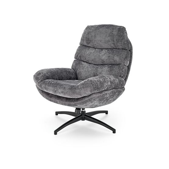 Recliner Chair DARIO with Footrest and Rocking Function, Gray (1p=1pc)