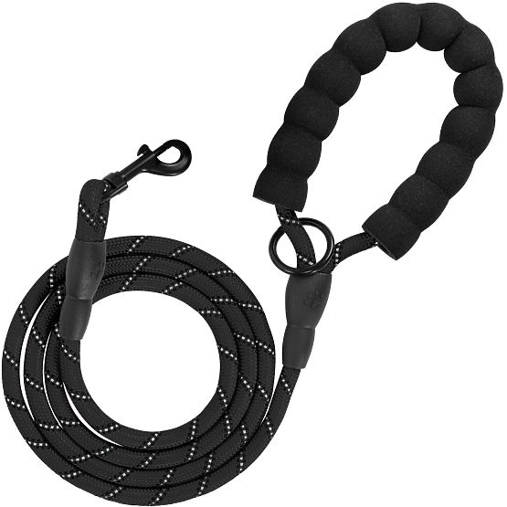 Reflective Dog Leash and Collar PJ-091 Black