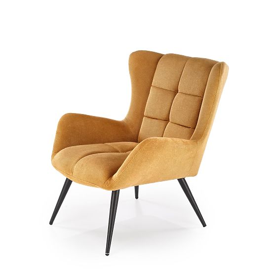 Relaxation armchair BYRON - mustard