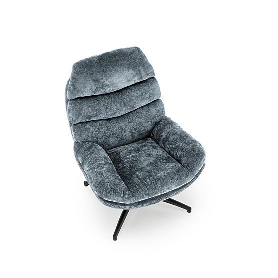 Relaxation Chair DARIO with Footrest and Rocking Function, Blue (1p=1pc)