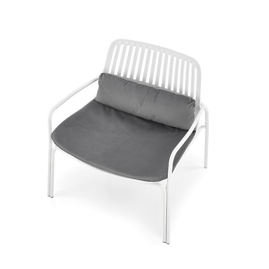 Relaxation Chair MELBY, Frame - White, Upholstery - Gray (2p=6pcs)