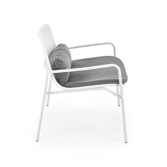 Relaxation Chair MELBY, Frame - White, Upholstery - Gray (2p=6pcs)