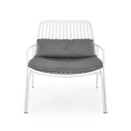 Relaxation Chair MELBY, Frame - White, Upholstery - Gray (2p=6pcs)