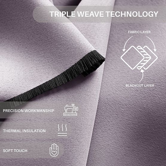 RESTILO BLACKOUT Curtain Powder Pink Tie Classic Style Silver Eyelets Material