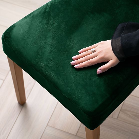 RESTILO SENTO Sofa Cover in Bottle Green Smooth Classic Style