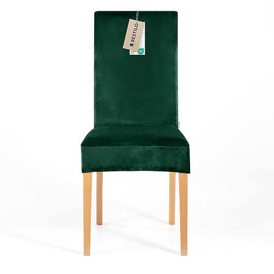 RESTILO SENTO Sofa Cover in Bottle Green Smooth Classic Style