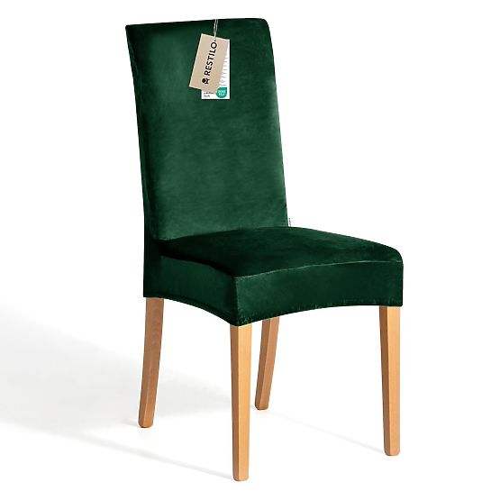 RESTILO SENTO Sofa Cover in Bottle Green Smooth Classic Style